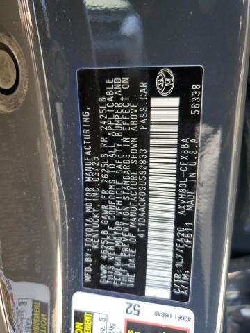 4T1DAACK0SU592833 - 2025 TOYOTA CAMRY XSE GRAY photo 12