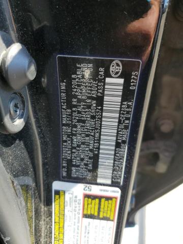 4T1B11HK5JU075574 - 2018 TOYOTA CAMRY L BLACK photo 12