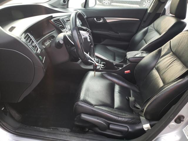 19XFB2F94DE251008 - 2013 HONDA CIVIC EXL ვერცხლისფერი ფოტო 7