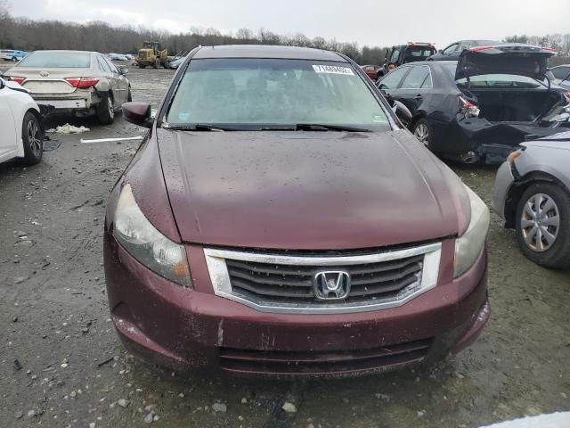 1HGCP2F82AA014917 - 2010 HONDA ACCORD EXL BURGUNDY photo 5