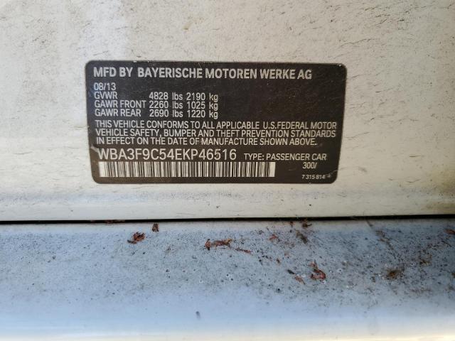 WBA3F9C54EKP46516 - 2014 BMW ACTIVEHYBR WHITE photo 12