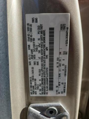 5LMCJ2A94FUJ37570 - 2015 LINCOLN MKC 棕色 照片 12