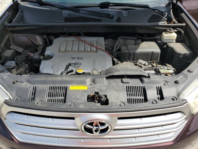 5TDBK3EH3DS186347 - 2013 TOYOTA HIGHLANDER BASE Бордовый фото 12