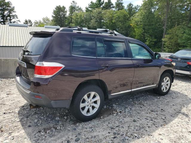 5TDBK3EH3DS186347 - 2013 TOYOTA HIGHLANDER BASE Бордовый фото 3