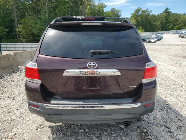 5TDBK3EH3DS186347 - 2013 TOYOTA HIGHLANDER BASE Бордовый фото 6