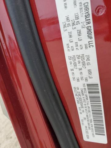 2C4RC1BG8CR250496 - 2012 CHRYSLER TOWN & COU TOURING 勃艮第红 照片 14