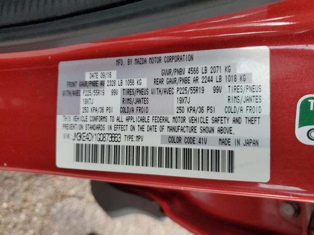 JM3KE4DY1G0873663 - 2016 MAZDA CX-5 GT RED photo 13