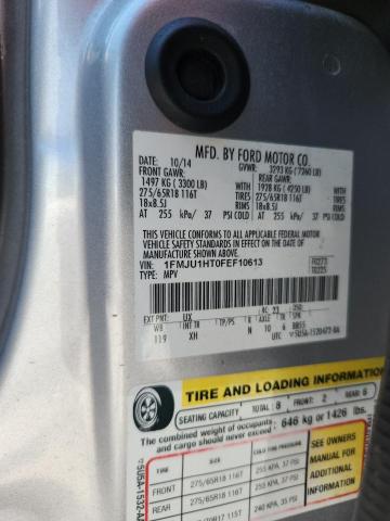 1FMJU1HT0FEF10613 - 2015 FORD EXPEDITION XLT ვერცხლისფერი ფოტო 13