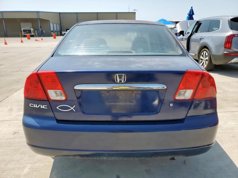 2HGES16523H521571 - 2003 HONDA CIVIC LX BLUE photo 6