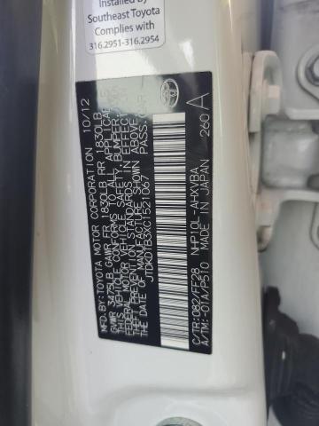 JTDKDTB3XC1521067 - 2012 TOYOTA PRIUS C 白色 照片 12