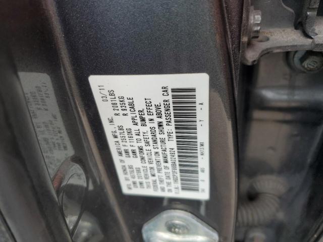 1HGCP3F86BA024924 - 2011 HONDA ACCORD EXL GRAY photo 13