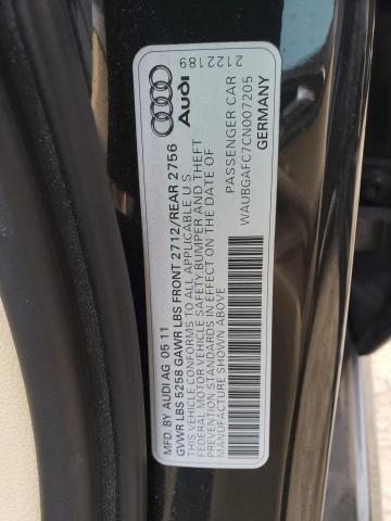 WAUBGAFC7CN007205 - 2012 AUDI A6 GRAY photo 12