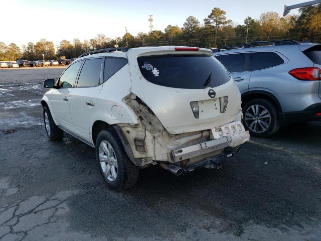 JN8AZ08T65W314141 - 2005 NISSAN MURANO SL WHITE photo 2