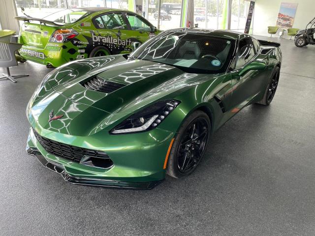 1G1YA2D71K5114302 - 2019 CHEVROLET CORVETTE STINGRAY 1LT GREEN photo 2