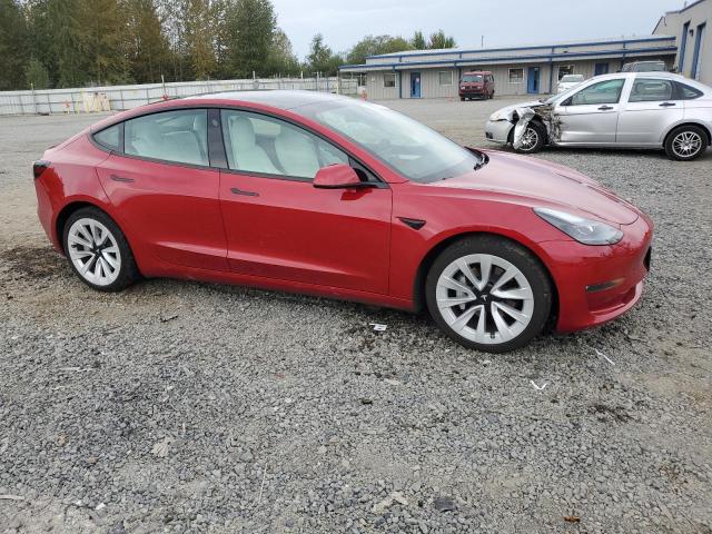 5YJ3E1EB6MF015608 - 2021 TESLA MODEL 3 RED photo 4