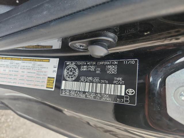 JTKJF5C77B3013976 - 2011 TOYOTA SCION TC შავი ფოტო 10