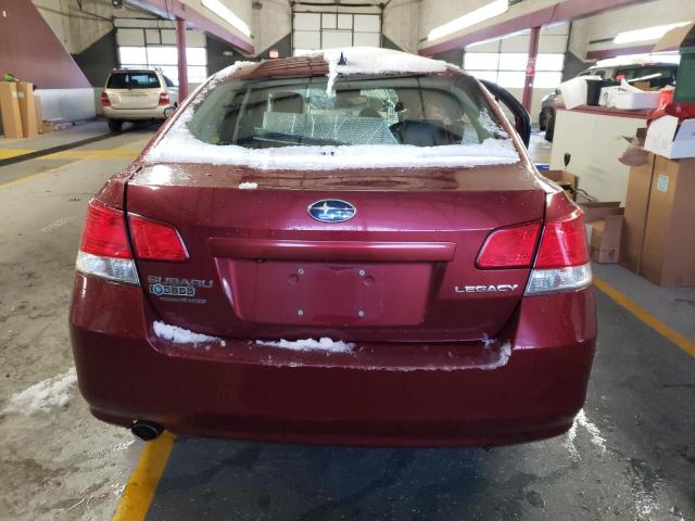 4S3BMCL64B3263706 - 2011 SUBARU LEGACY 2.5I LIMITED BURGUNDY photo 6