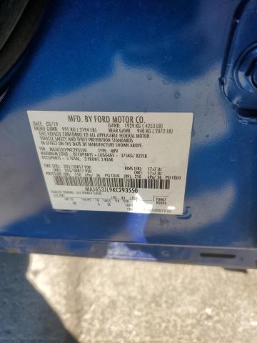 MAJ6S3JL9KC293550 - 2019 FORD ECOSPORT SES BLUE photo 14