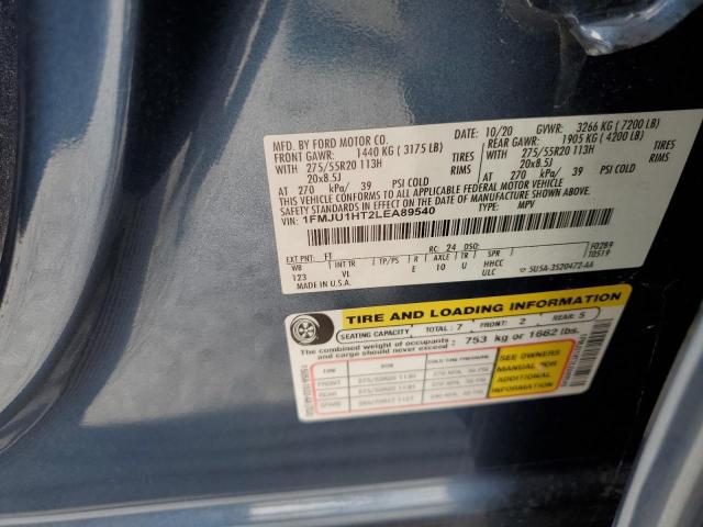 1FMJU1HT2LEA89540 - 2020 FORD EXPEDITION XLT Синій фото 14