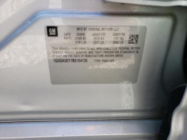 1G6DA5EY7B0164135 - 2011 CADILLAC CTS SILVER photo 12