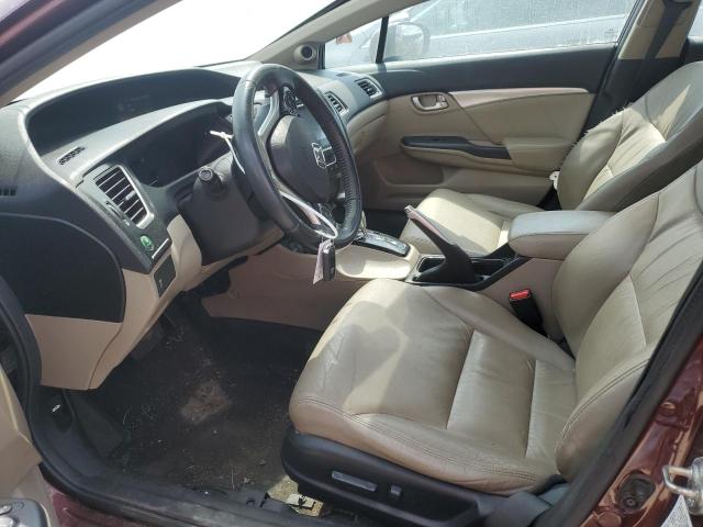19XFB2F98FE218628 - 2015 HONDA CIVIC EXL ბურგუნდია ფოტო 7