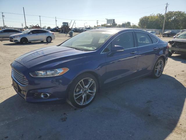 3FA6P0K97DR181448 - 2013 FORD FUSION TITANIUM BLUE photo 1