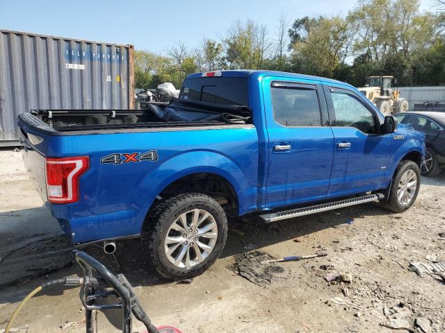 1FTEW1EG8HFA52064 - 2017 FORD F150 SUPERCREW BLUE photo 3