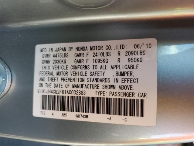 JH4CU2F61AC032883 - 2010 ACURA TSX ვერცხლისფერი ფოტო 13