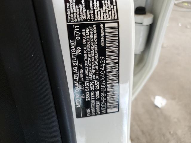 WDDHF8HB8BA404429 - 2011 MERCEDES-BENZ E 350 4MATIC WHITE photo 12