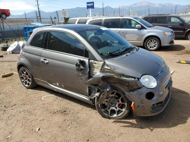 3C3CFFBR7DT750082 - 2013 FIAT 500 SPORT GRAY photo 4