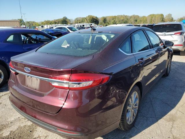 3FA6P0H78HR195046 - 2017 FORD FUSION SE MAROON photo 3