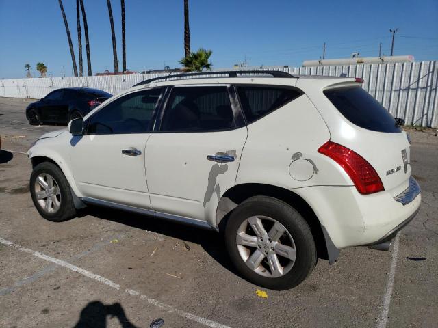 JN8AZ08T66W426813 - 2006 NISSAN MURANO SL WHITE photo 2