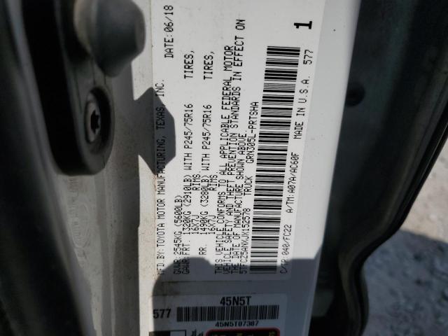 5TFCZ5ANXJX152578 - 2018 TOYOTA TACOMA DOUBLE CAB 白色 照片 12