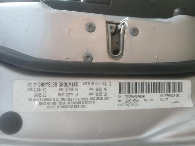 1C3CDFBAXDD206097 - 2013 DODGE DART SXT SILVER photo 12