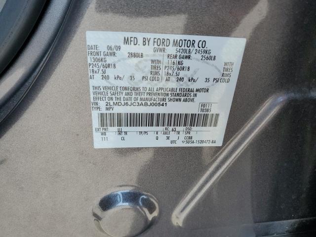 2LMDJ6JC3ABJ00541 - 2010 LINCOLN MKX GRAY photo 13