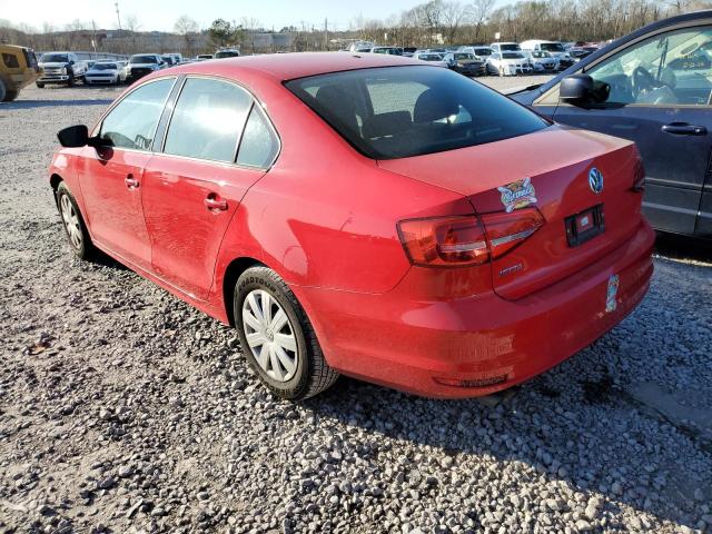 3VW2K7AJ3FM279224 - 2015 VOLKSWAGEN JETTA BASE RED photo 2