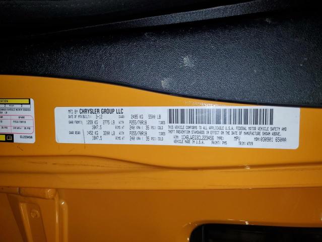 1C4BJWEG3CL223456 - 2012 JEEP WRANGLER U SAHARA ORANGE photo 14