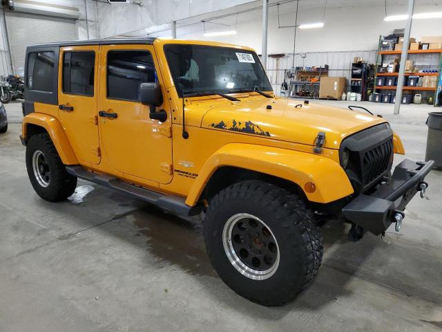 1C4BJWEG3CL223456 - 2012 JEEP WRANGLER U SAHARA ORANGE photo 4