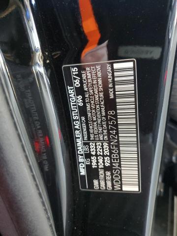 WDDSJ4EB6FN247578 - 2015 MERCEDES-BENZ CLA 250 BLACK photo 12