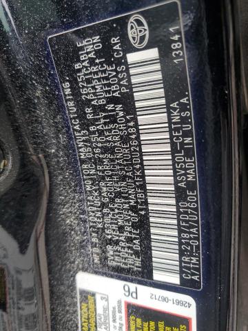 4T1BF1FK4DU264841 - 2013 TOYOTA CAMRY L BLACK photo 12