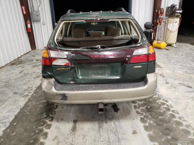 4S3BH665527630047 - 2002 SUBARU LEGACY OUTBACK GREEN photo 6