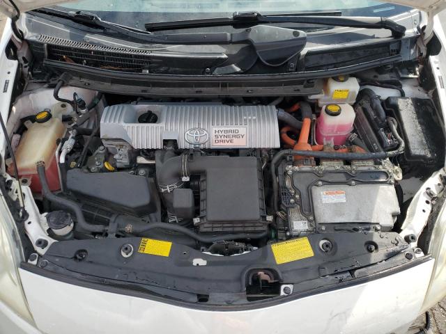 JTDKN3DUXC5451470 - 2012 TOYOTA PRIUS WHITE photo 11