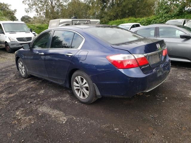 1HGCR2F34EA102615 - 2014 HONDA ACCORD LX BLUE photo 2