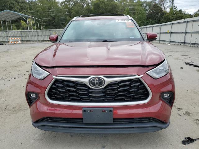 5TDGZRAH4LS001750 - 2020 TOYOTA HIGHLANDER XLE MAROON photo 5
