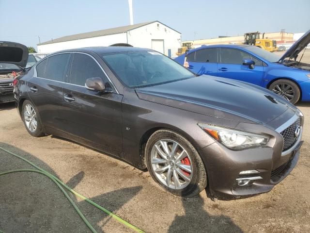 JN1BV7ARXFM390402 - 2015 INFINITI Q50 BASE GRAY photo 4