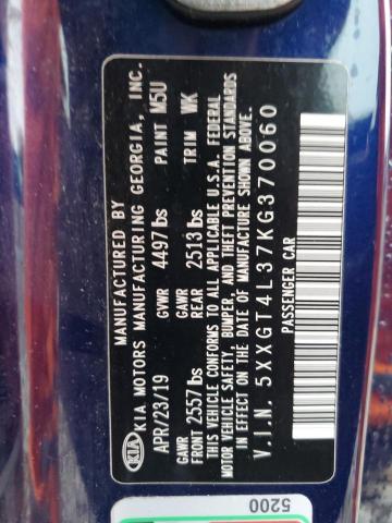 5XXGT4L37KG370060 - 2019 KIA OPTIMA LX Mavi fotoğraf 12