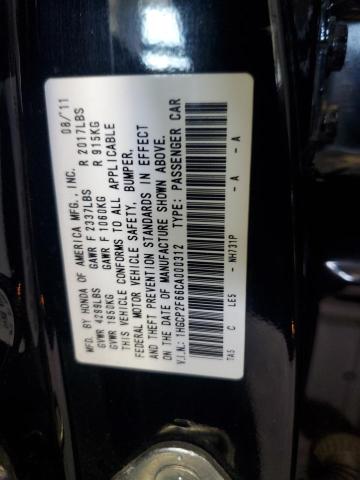 1HGCP2F66CA000312 - 2012 HONDA ACCORD SE BLACK photo 13