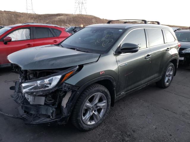 5TDDGRFH2KS069478 - 2019 TOYOTA HIGHLANDER HYBRID LIMITED GREEN photo 1