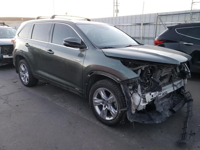 5TDDGRFH2KS069478 - 2019 TOYOTA HIGHLANDER HYBRID LIMITED GREEN photo 4