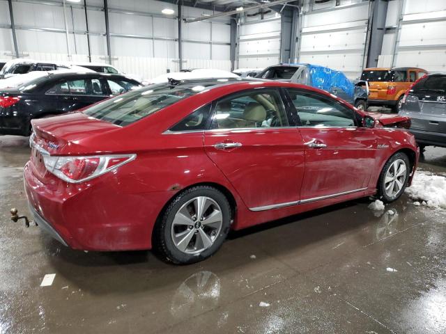 KMHEC4A40CA021835 - 2012 HYUNDAI SONATA HYBRID RED photo 3